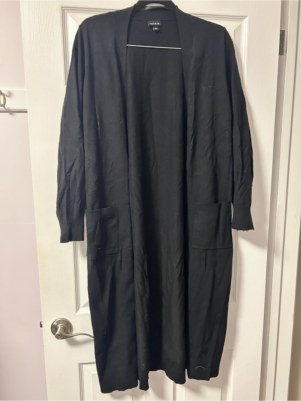 torrid Black Long Open-Front Cardigan